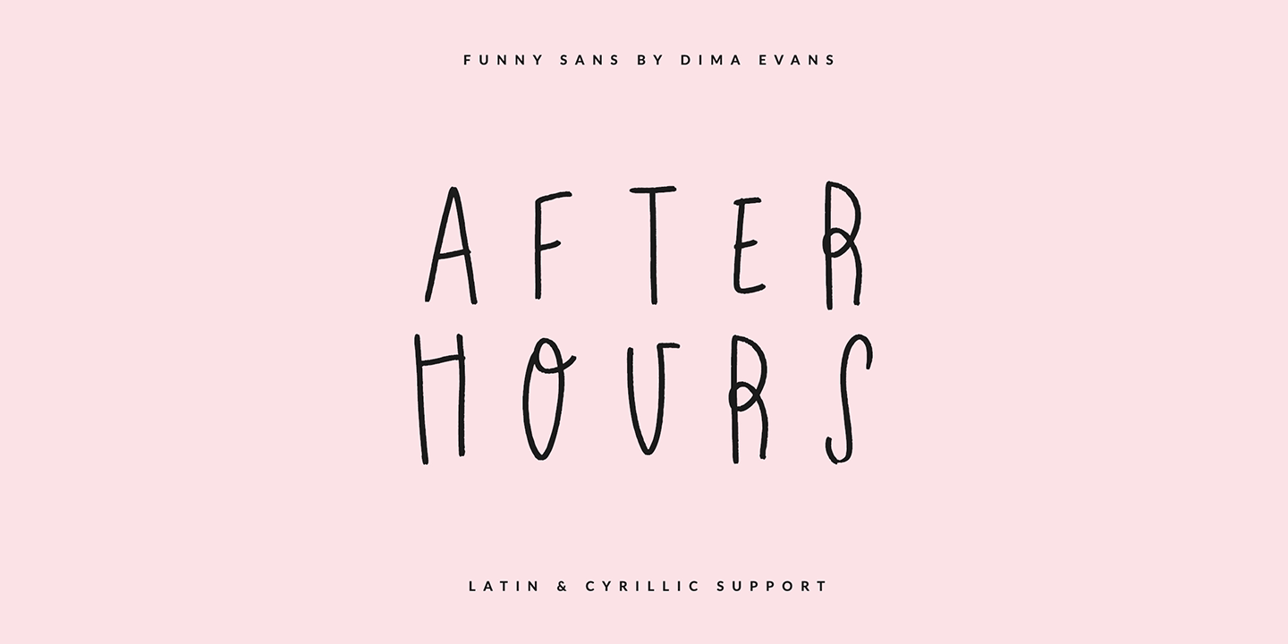 After Hours Font preview